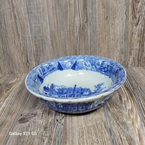 Vintage Victoria Ware Ironstone Flow Blue Bowl, Reproduction?